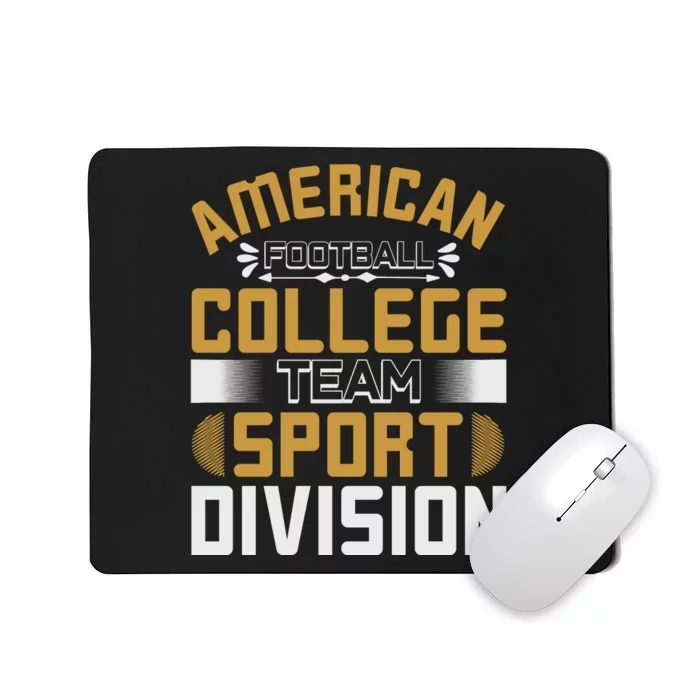 American Football College Team Sport Division Mousepad