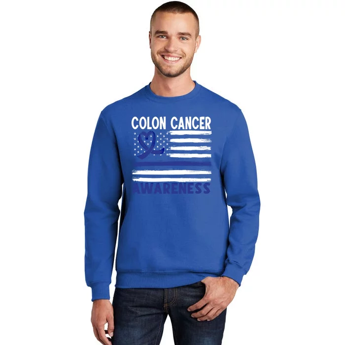 American Flag Colon Cancer Awareness Great Gift Sweatshirt