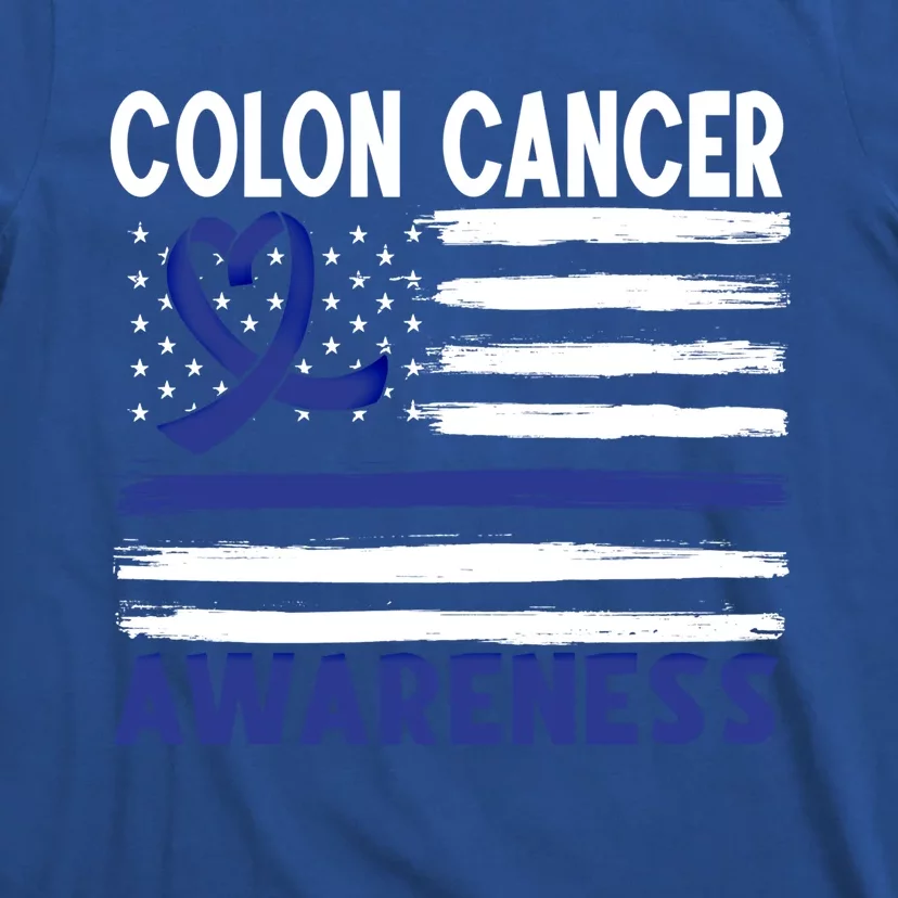 American Flag Colon Cancer Awareness Great Gift T-Shirt