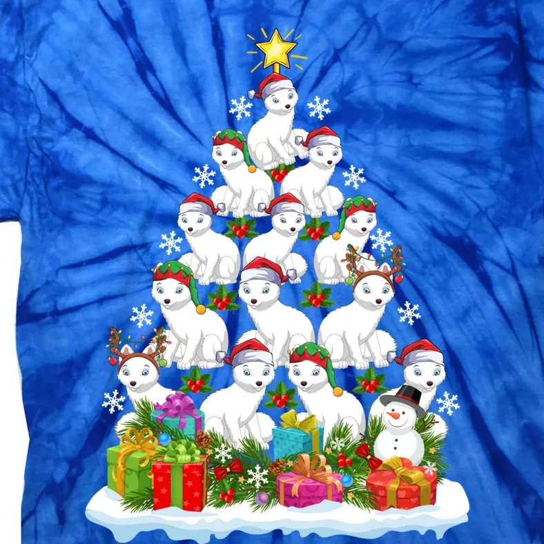 Arctic Fox Christmas Tree Lighting Santa Arctic Fox Xmas Cool Gift Tie-Dye T-Shirt