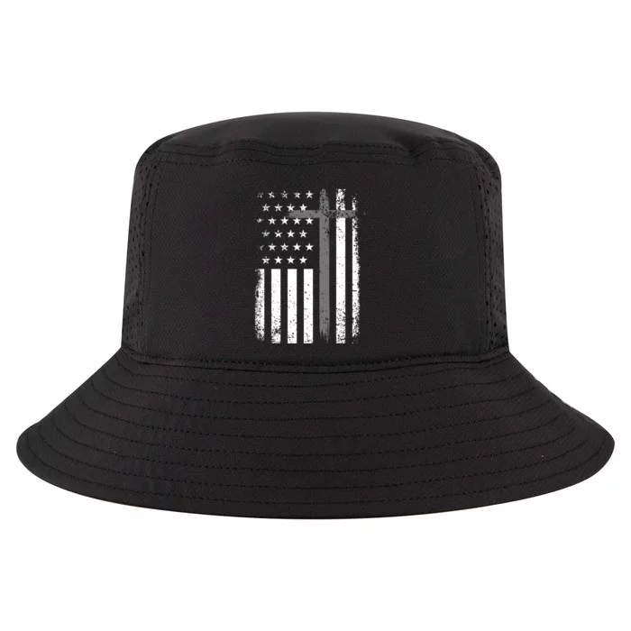 American Flag Cross Cool Comfort Performance Bucket Hat