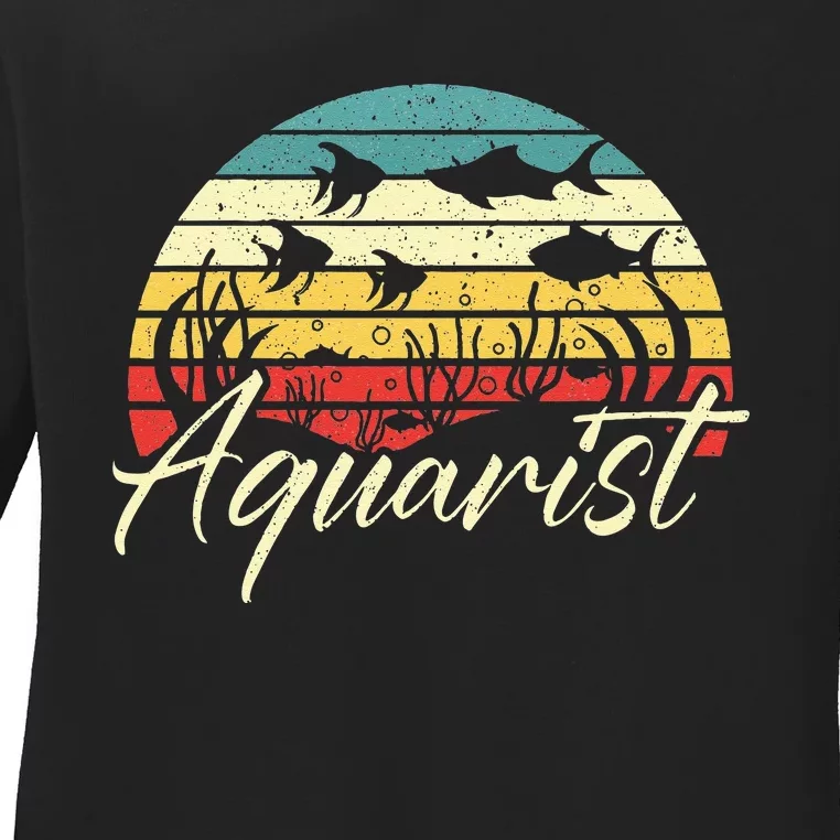 Aquarist Fish Collector Aquarium Junkie Fish Lover Ladies Long Sleeve Shirt