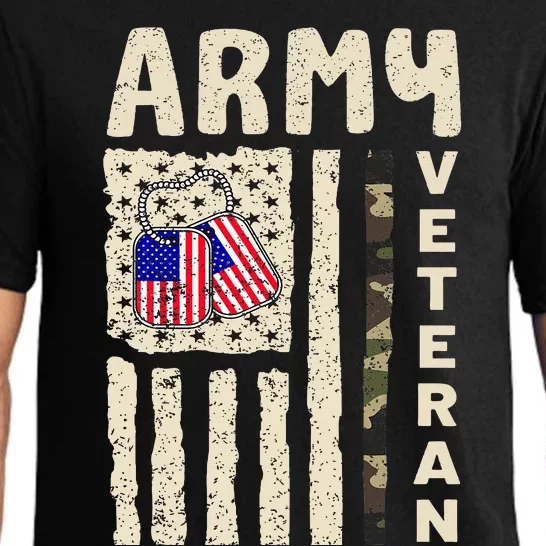 American Flag Camo Proud Veteran Of Veterans Day Pajama Set