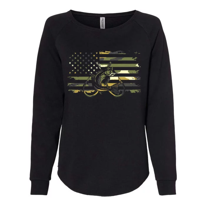 American Flag Camouflage Fishing Apparel Fishing Womens California Wash Sweatshirt