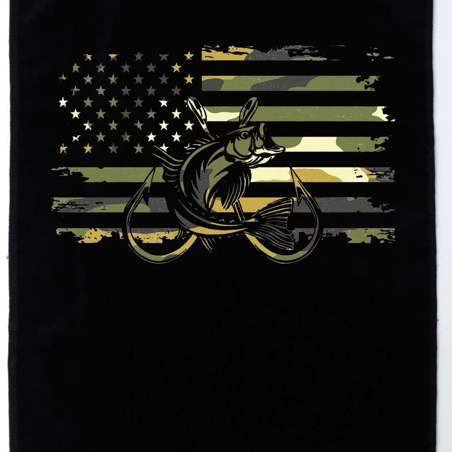 American Flag Camouflage Fishing Apparel Fishing Platinum Collection Golf Towel