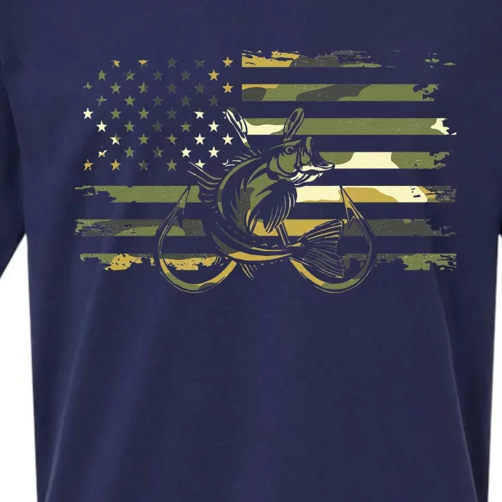 American Flag Camouflage Fishing Apparel Fishing Sueded Cloud Jersey T-Shirt