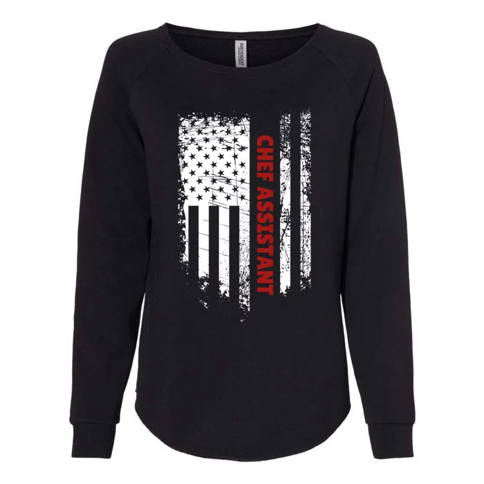 American Flag Chef Assistant Cool Gift Womens California Wash Sweatshirt