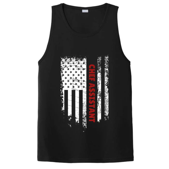 American Flag Chef Assistant Cool Gift Performance Tank