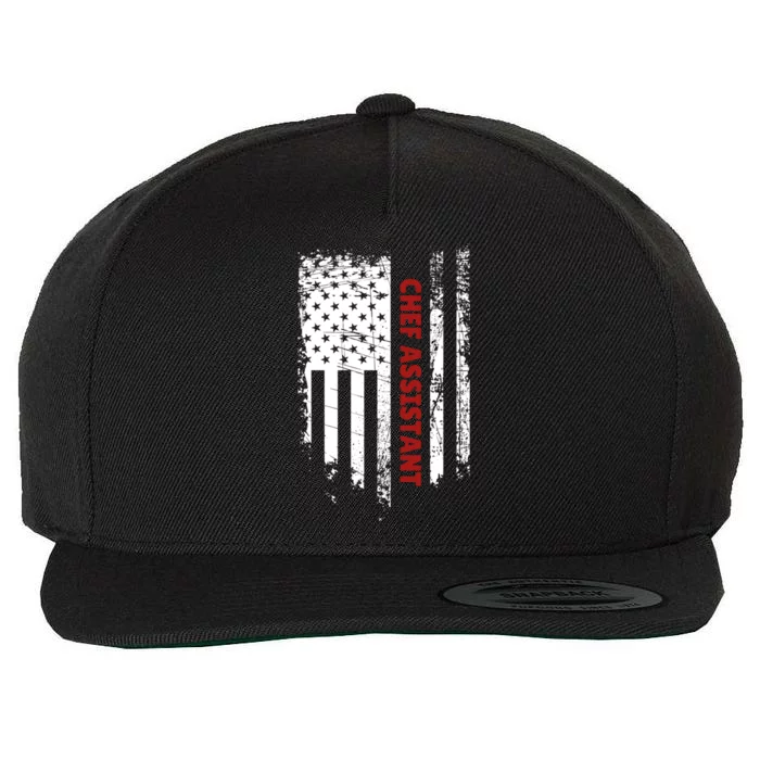 American Flag Chef Assistant Cool Gift Wool Snapback Cap