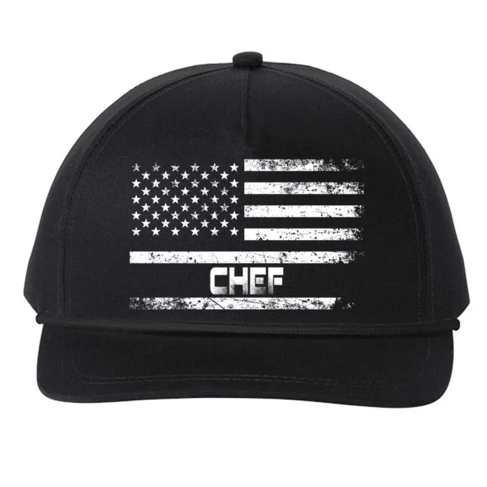 American Flag Chef Gift For Chef Cool Gift Snapback Five-Panel Rope Hat