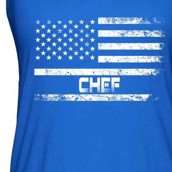 American Flag Chef Gift For Chef Cool Gift Ladies Essential Flowy Tank