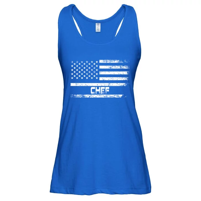 American Flag Chef Gift For Chef Cool Gift Ladies Essential Flowy Tank