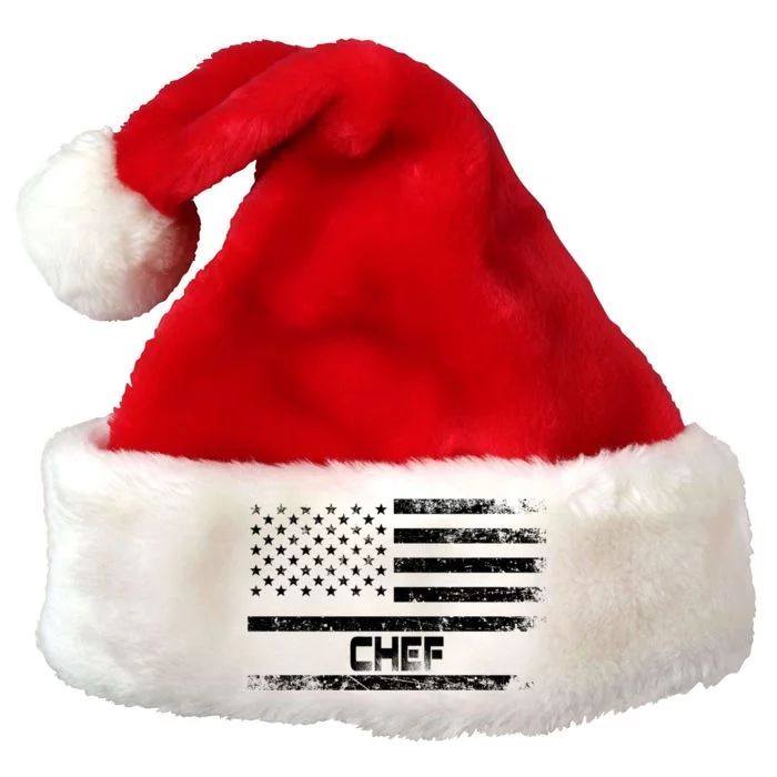 American Flag Chef Gift For Chef Cool Gift Premium Christmas Santa Hat