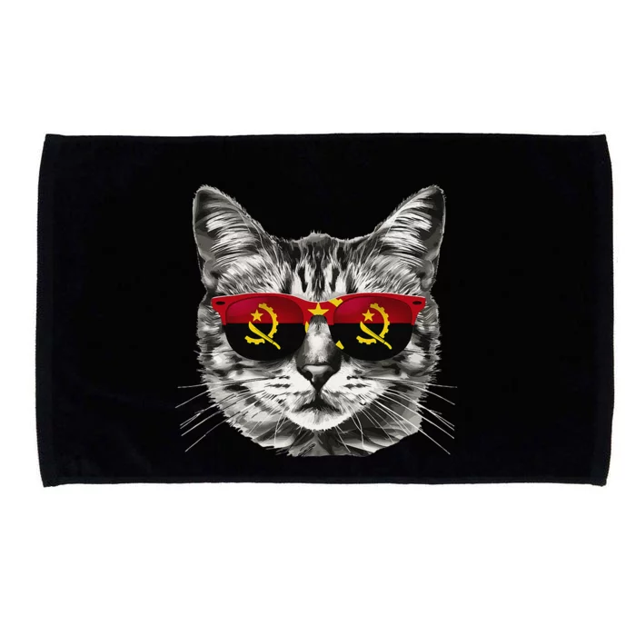 Angolan Flag Cat Owner Souvenirs Products Kitten Angola Microfiber Hand Towel