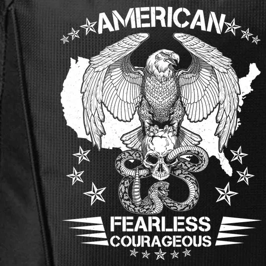 American Fearless Courageous Eagle Snake City Backpack