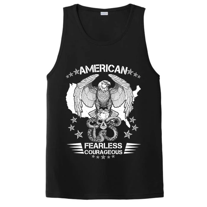 American Fearless Courageous Eagle Snake Performance Tank