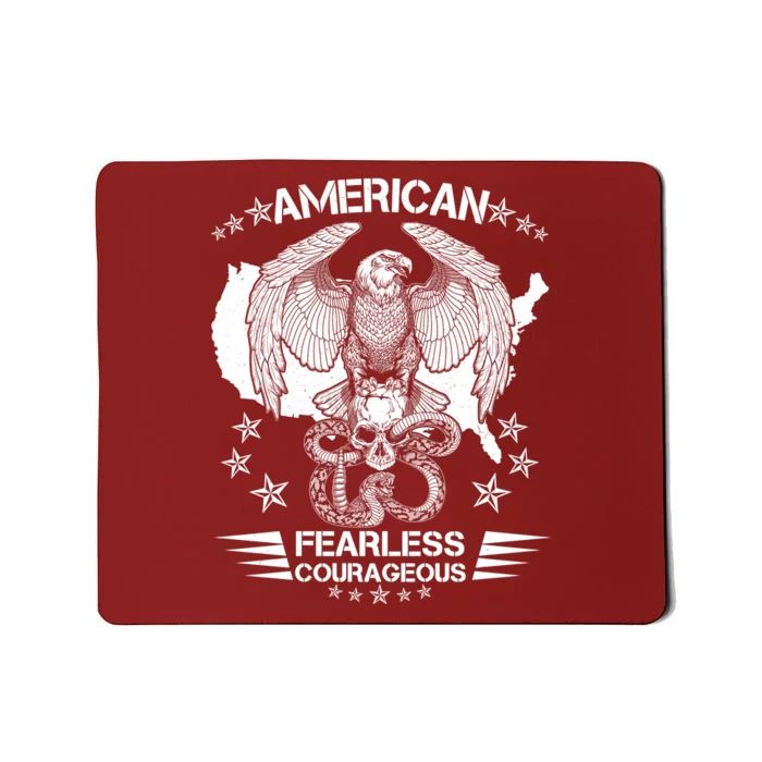 American Fearless Courageous Eagle Snake Mousepad