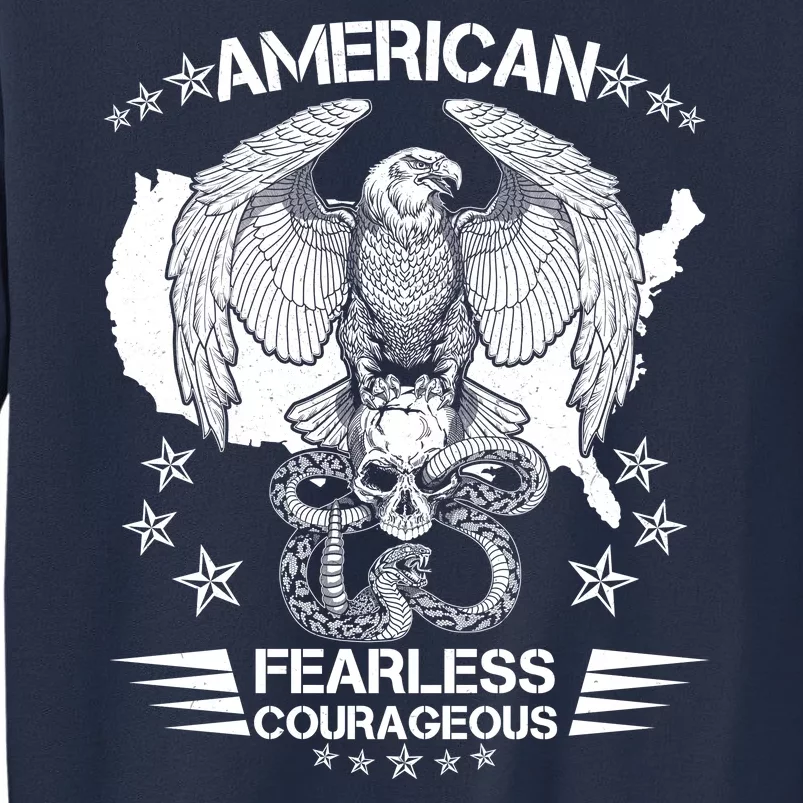 American Fearless Courageous Eagle Snake Sweatshirt