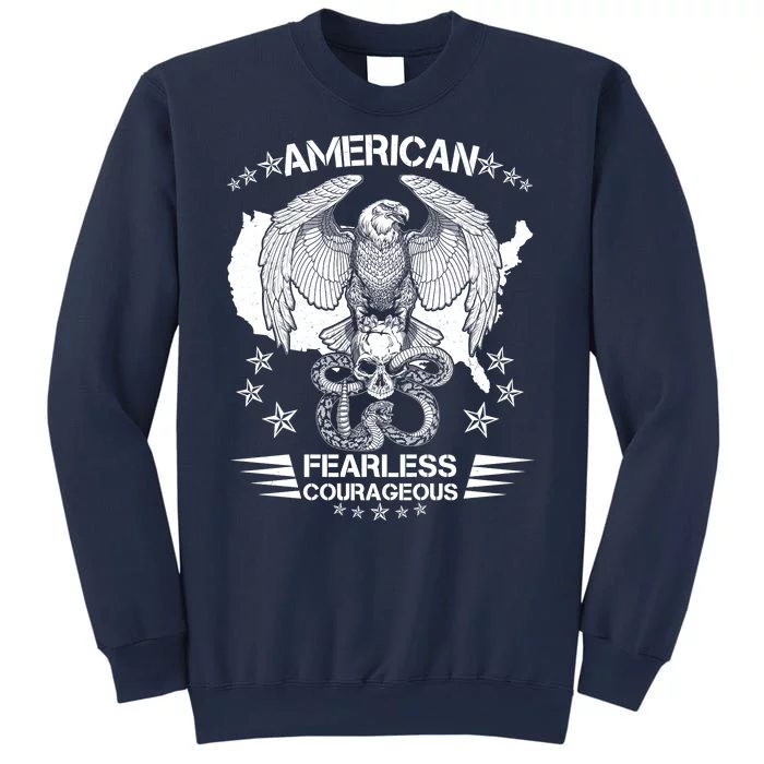 American Fearless Courageous Eagle Snake Sweatshirt