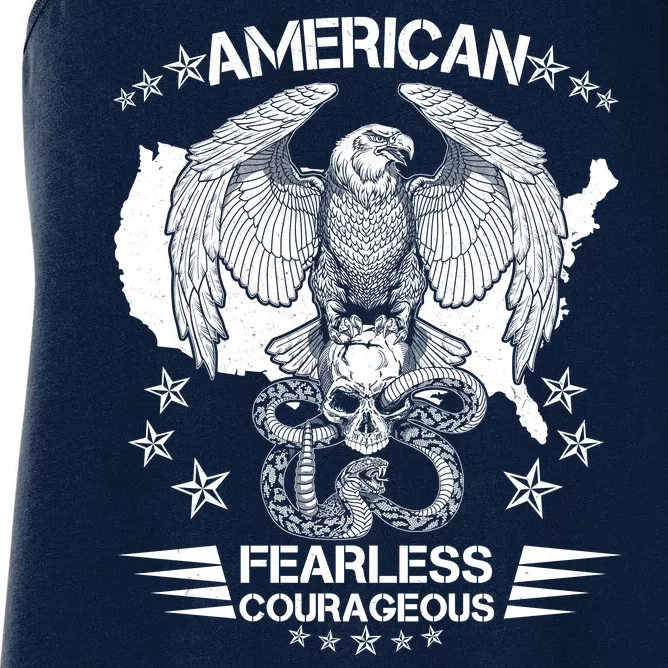 American Fearless Courageous Eagle Snake Women's Racerback Tank