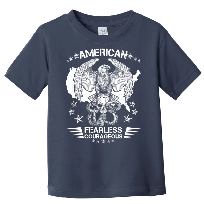 American Fearless Courageous Eagle Snake Toddler T-Shirt