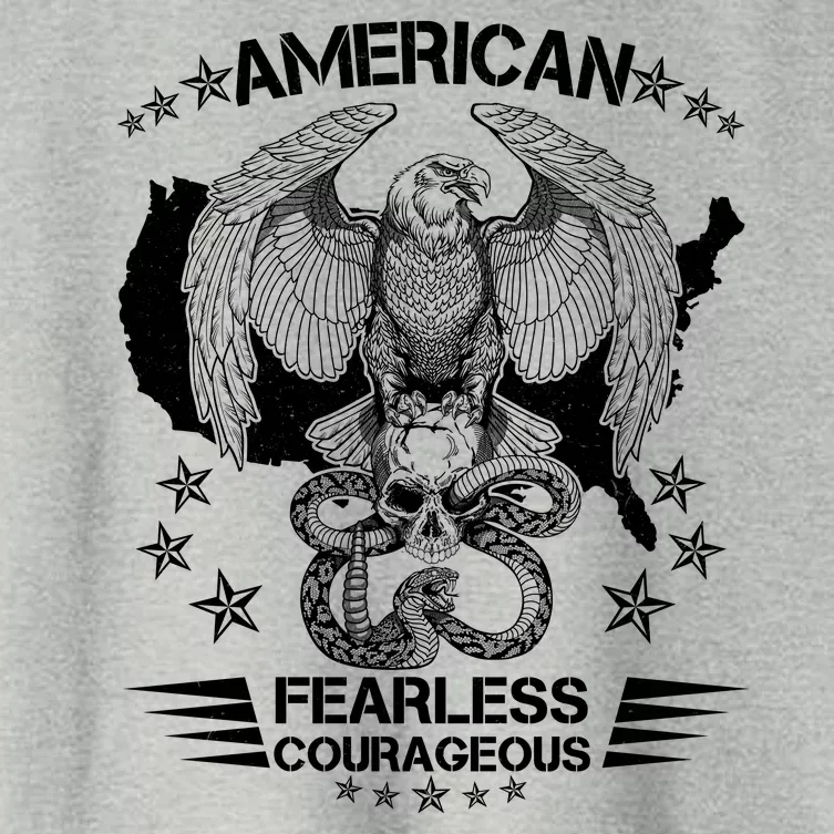 American Fearless Courageous Eagle Snake Women's Crop Top Tee