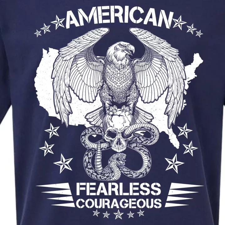 American Fearless Courageous Eagle Snake Sueded Cloud Jersey T-Shirt