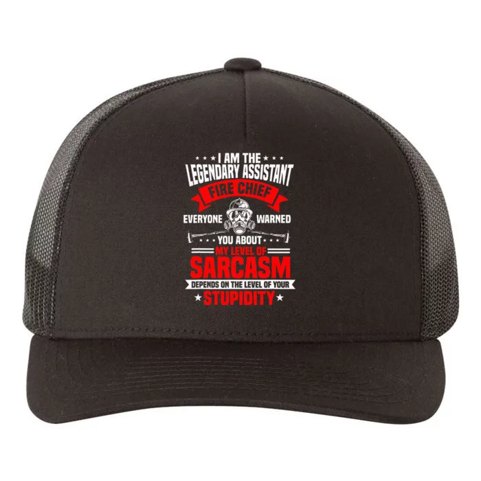 Assistant Fire Chief Sarcasm Officer Warned You About Yupoong Adult 5-Panel Trucker Hat