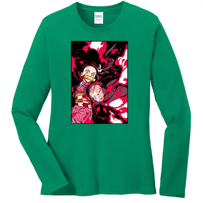 Anime Fan Character Design Ladies Long Sleeve Shirt