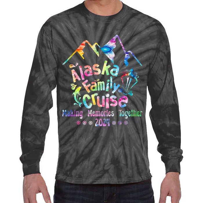 Alaska Family Cruise 2024 Matching Friends & Group Adventure Tie-Dye Long Sleeve Shirt