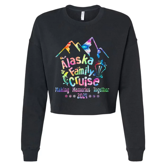 Alaska Family Cruise 2024 Matching Friends & Group Adventure Cropped Pullover Crew