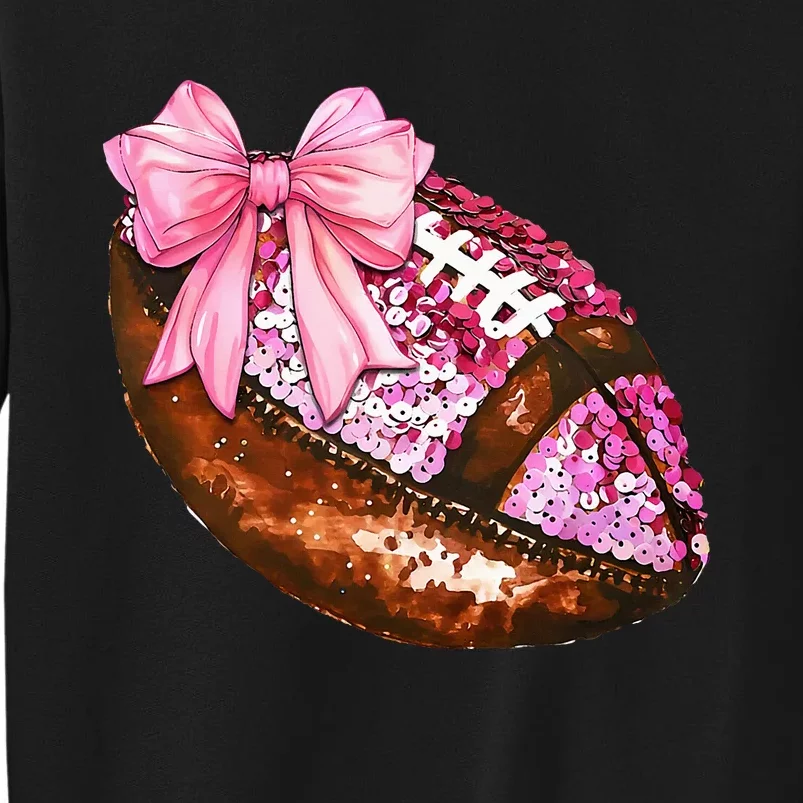 American Football Coquette Bow Autumn Thanksgiving Game Day Sweatshirt