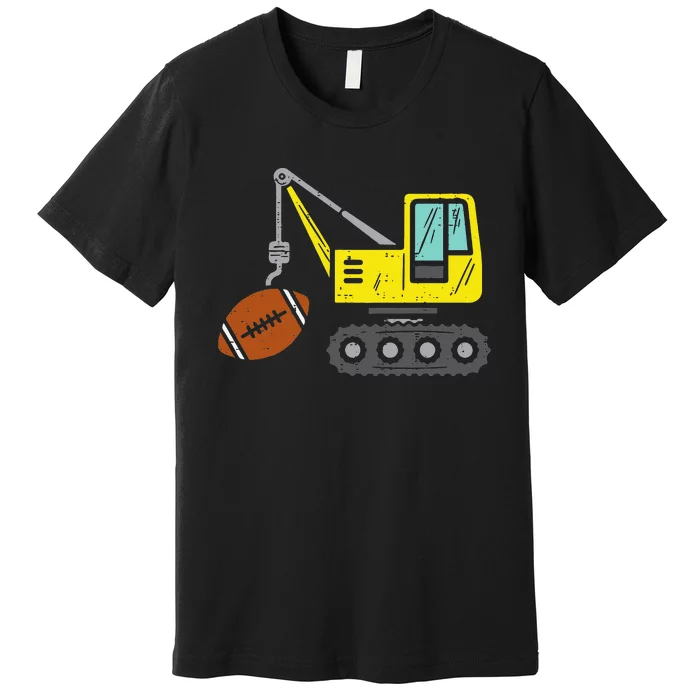 American Football Crane Construction Truck Premium T-Shirt