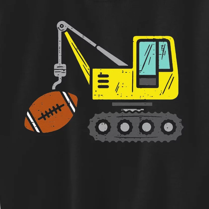 American Football Crane Construction Truck Kids Sweatshirt