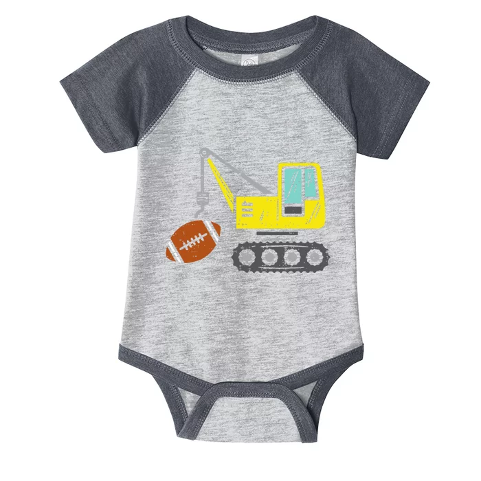 American Football Crane Construction Truck Infant Baby Jersey Bodysuit