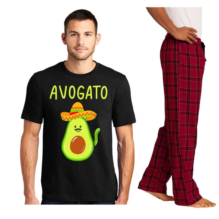 Avogato Funny Cat Avocado Cinco De Mayo Cat Lover Costume Pajama Set