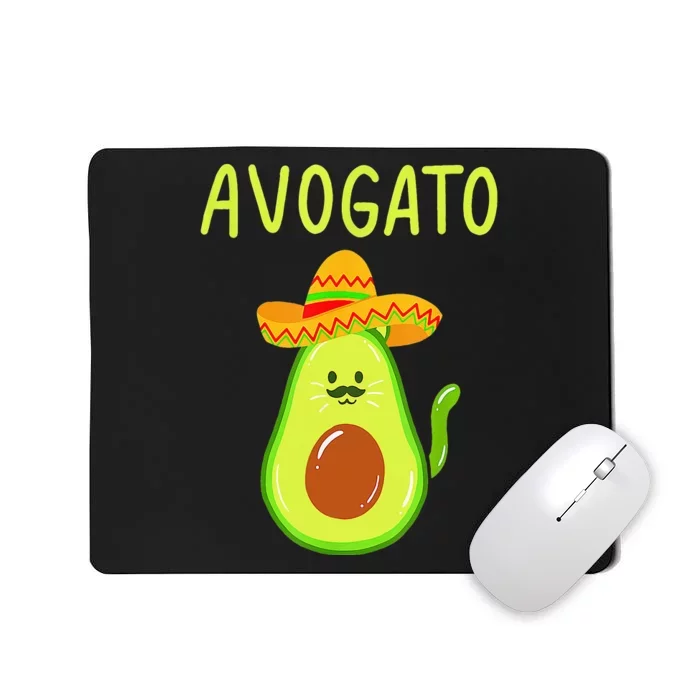 Avogato Funny Cat Avocado Cinco De Mayo Cat Lover Costume Mousepad