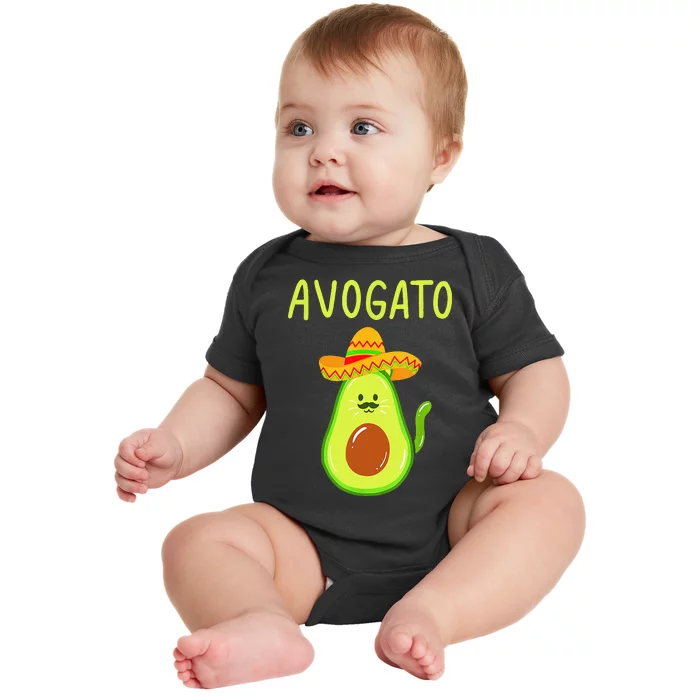 Avogato Funny Cat Avocado Cinco De Mayo Cat Lover Costume Baby Bodysuit