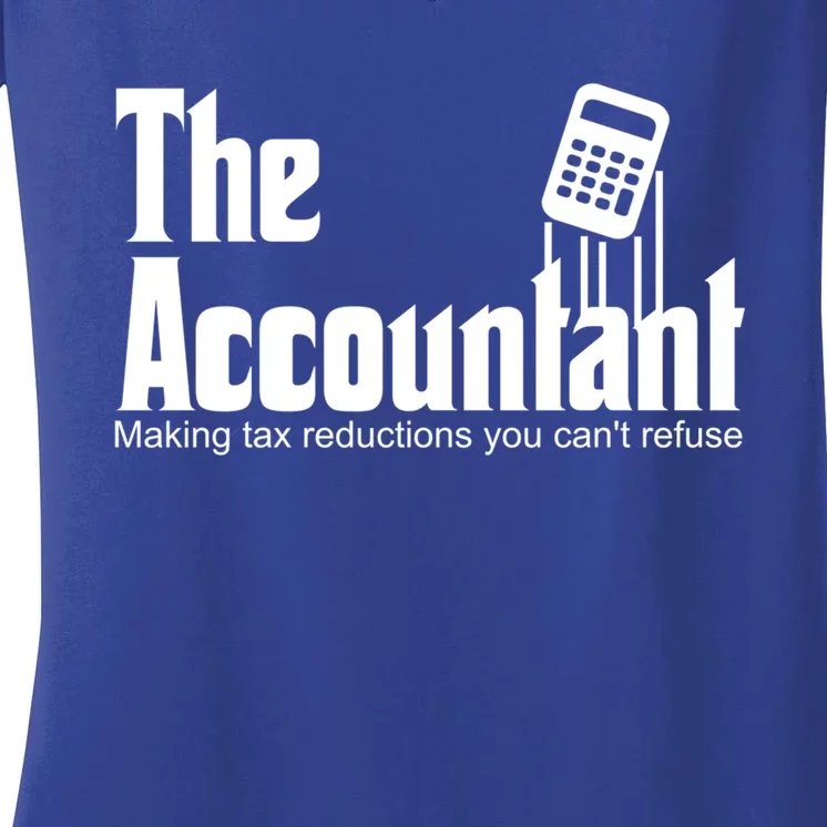 Accountant Funny Cpa Gift Accountant Humor Spoof Gift Women's V-Neck T-Shirt