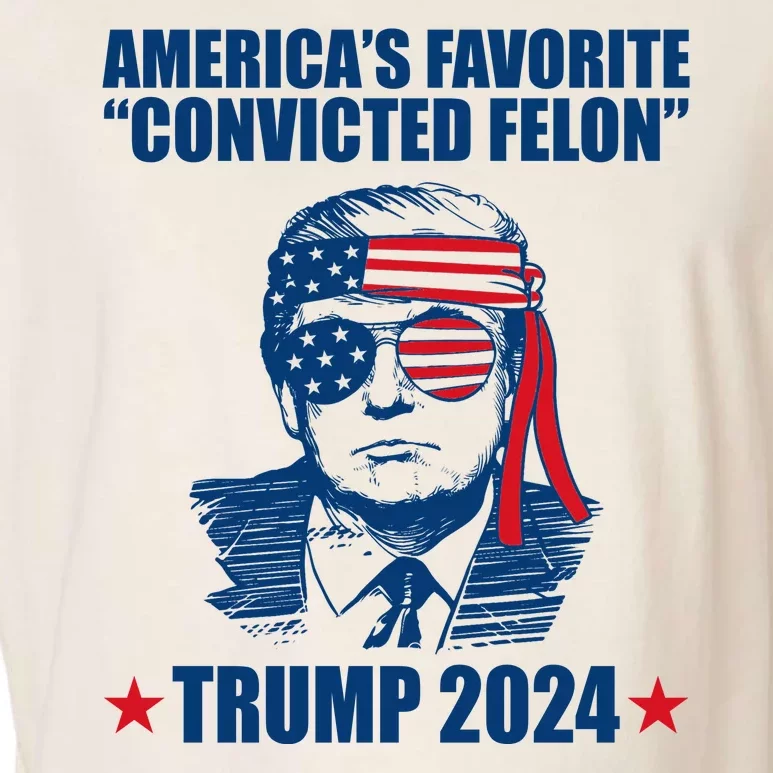 Americas Favorite Convicted Felon Trump 2024 Election Garment-Dyed Women's Muscle Tee