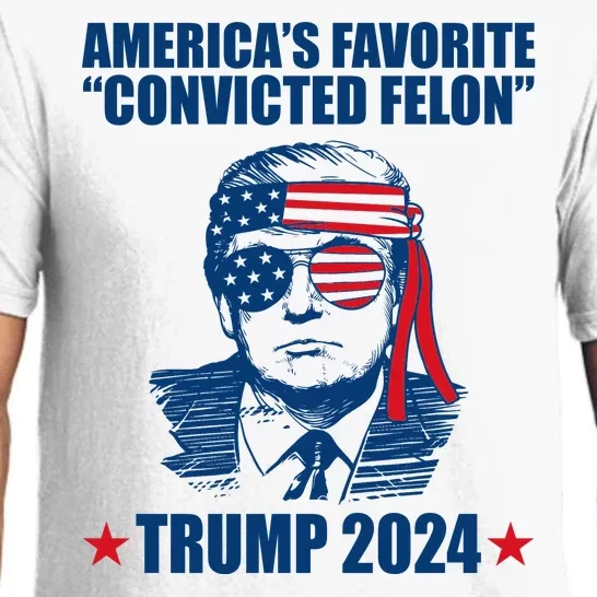 Americas Favorite Convicted Felon Trump 2024 Election Pajama Set