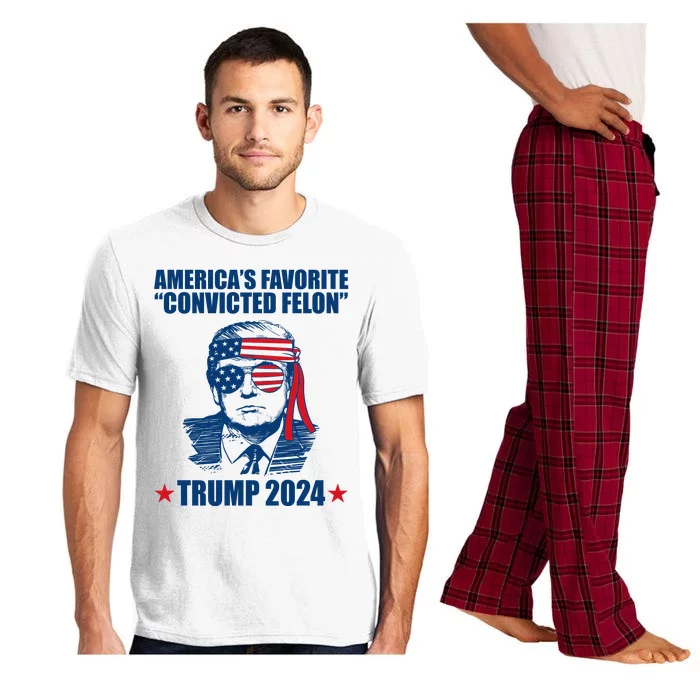 Americas Favorite Convicted Felon Trump 2024 Election Pajama Set