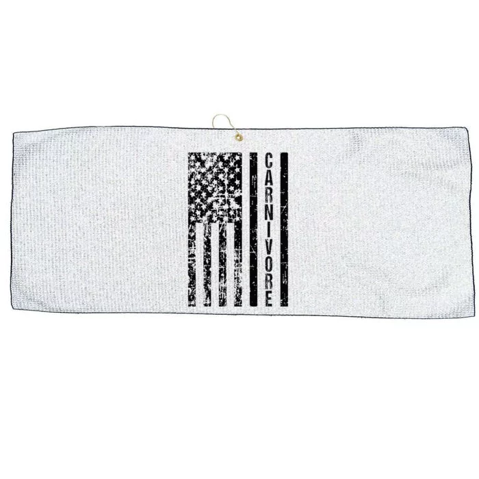 American Flag Carnivore Meat Eater Large Microfiber Waffle Golf Towel