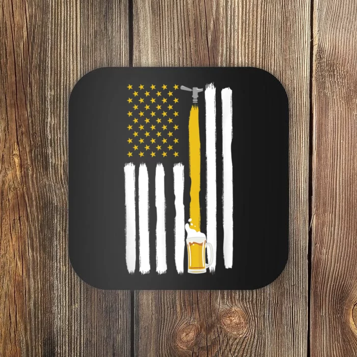 American Flag Craft Beer Brewery Oktoberfest Party Coaster