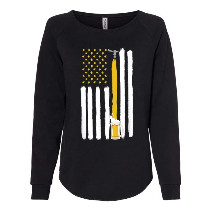 American Flag Craft Beer Brewery Oktoberfest Party Womens California Wash Sweatshirt