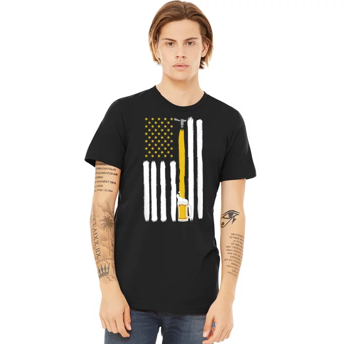 American Flag Craft Beer Brewery Oktoberfest Party Premium T-Shirt