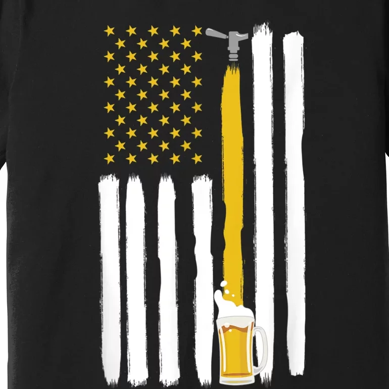 American Flag Craft Beer Brewery Oktoberfest Party Premium T-Shirt