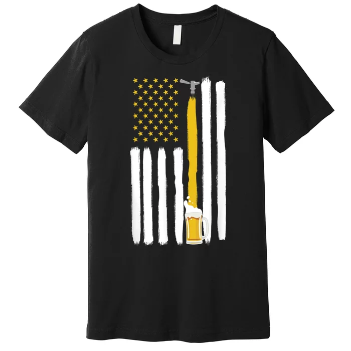 American Flag Craft Beer Brewery Oktoberfest Party Premium T-Shirt