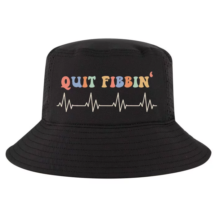 Atrial Fibrillation Cardiology Heart Rythm Quit Fibbin Cool Comfort Performance Bucket Hat