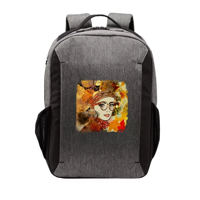 Autumn Fall Colors Glasses Woman Vector Backpack